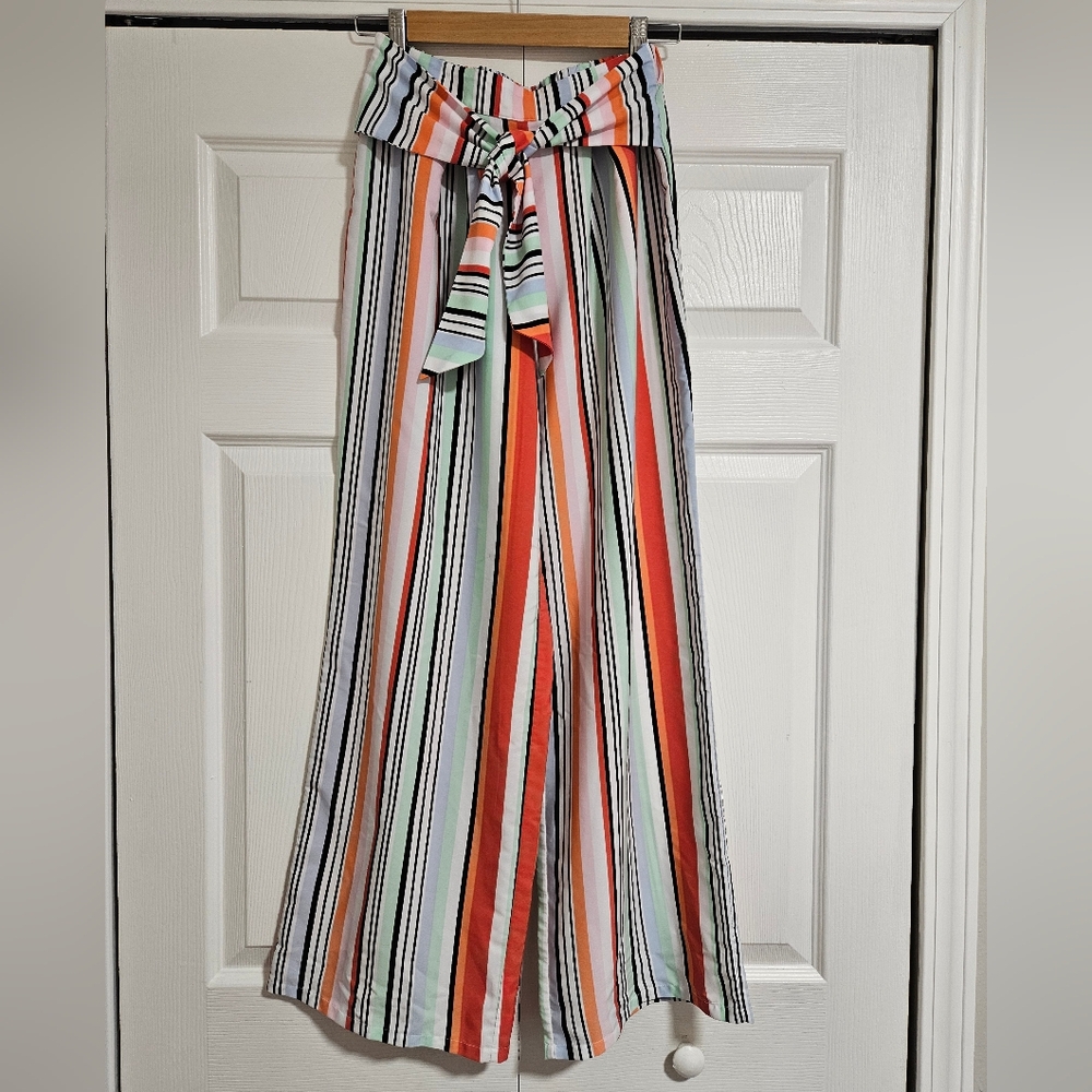 Bar iii Striped Wide-Leg Pants